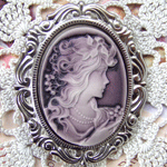 Lavender Wedding Cameo